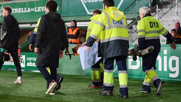 Marc Aguado, lesionado