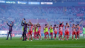 during the 5th round match between Necaxa and FC Juarez as part of the Liga BBVA MX, Torneo Apertura 2024 at Victoria Stadium on August 24, 2024 in Aguascalientes, Mexico.