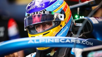 Fernando Alonso (Alpine). Bak&uacute;, Azerbaiy&aacute;n. F1 2021. 