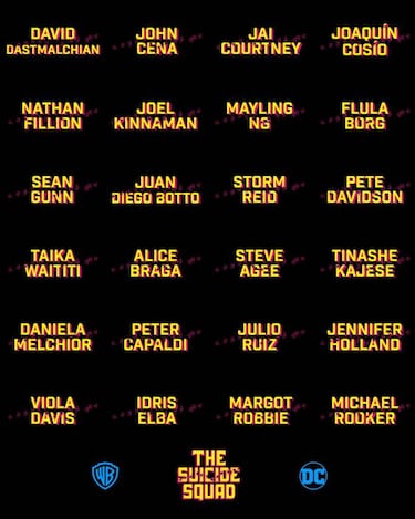 James Gunn presenta el reparto final de Suicide Squad con 24 actores