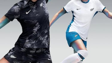 Nike viste a la coanfitriona con dos camisetas de diseño sencillo y bonito. La primera equipación es negra con motivos de helechos esponjados que tanto representan al país y sus equipos deportivos. La segunda es blanca con detalles azul claro, también muy bonita.
