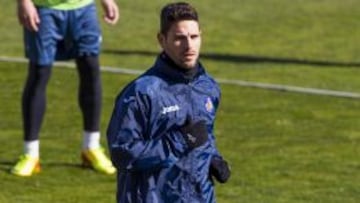 Gavil&aacute;n durante un entrenamiento.
 
  
 