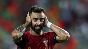 Bruno Fernandes celebra su gol.