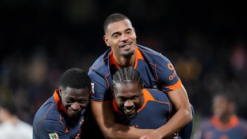 Inter Milan's Andy Diouf celebrates after scoring 2-0 during the Frecciarossa Italian Cup 2025/ 2026 soccer match between Inter and Torino at the U-Power Stadium in Monza, north Italy - Wednesday , February 04 , 2026. Sport - Soccer . (Photo by Spada/LaPresse)