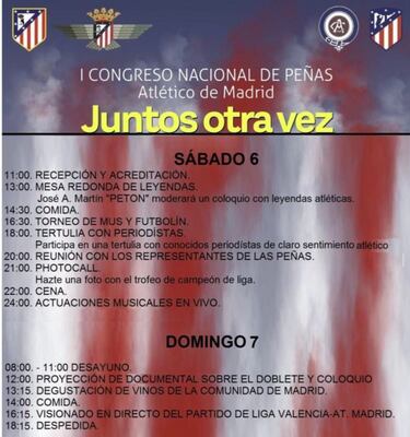 'Juntos otra vez': las peñas del Atlético se dan un homenaje