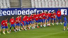 Entrenamiento de la Selecci&oacute;n espa&ntilde;ola en Saint Denis.