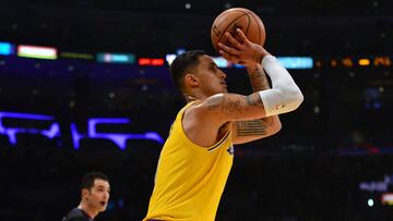 Kyle Kuzma durante un partido de Los &Aacute;ngeles Lakers de la NBA