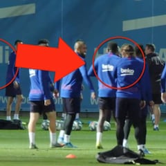 El gozo y la risa de Messi viendo 'sufrir' a Griezmann