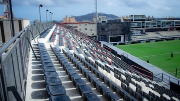 El fondo donde falleció ese aficionado del Ceuta.