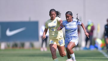 Kimberly Oliva of America during the game America vs Tigres UANL, corresponding Semifinal the Forces basics U18, Torneo Apertura 2022 of the Liga BBVA MX Femenil, at Club America, on November 05, 2022.
<br><br>
Kimberly Oliva de America durante el partido America vs Tigres UANL, correspondiente a Semifinal de Fuerzas Basicas Sub 18, Torneo Apertura 2022 de la Liga BBVA MX Femenil, en el Club America, el 05 de Noviembre de 2022.