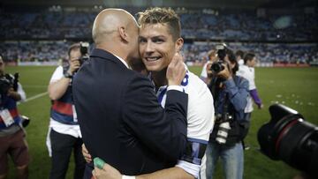 Zidane felicita a Cristiano tras la Duod&eacute;cima.