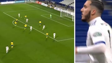Cherki y su doblete y asistencia con el Lyon en la Copa de Francia