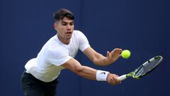 Tennis - Queen's Club Championships - The Queen's Club, London, Britain - June 17, 2024 Spain's Carlos Alcaraz during a practice session Action Images via Reuters/Paul Childs