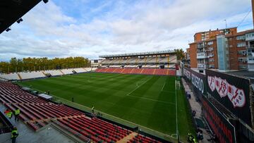 Panorámica del estadio de Vallecas.