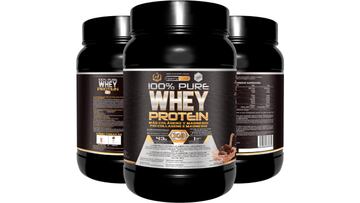 Protena en polvo Whey con sabor a chocolate est disponible en Amazon.