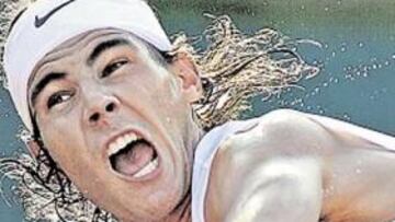 <b>FUERZA. </b>Nadal, durante la última final que ganó: la del Open Seat de Barcelona.