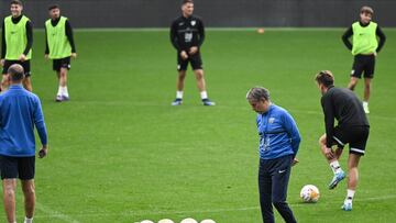 Natxo Gonz&ntilde;alez durante el entrenamiento de este viernes.