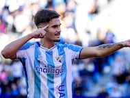 Chupete, tras marcar al Ceuta.