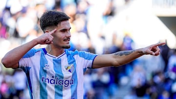 Chupete, tras marcar al Ceuta.