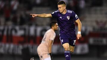 Santos Borré, figura en triunfo de River ante Gimnasia