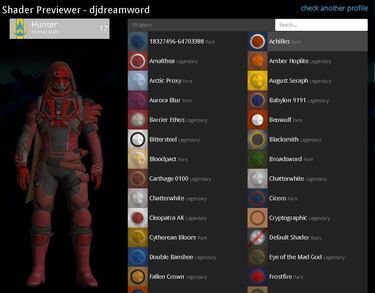 Ya se pueden previsualizar todos los Shaders de los personajes de Destiny