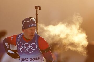 Tarjei Boe en acción durante los 10 km.