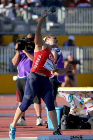 Natalia Ducó registró 18.01 metros y sumó medalla de bronce para el Team Chile en Toronto 2015.