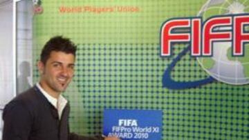 Villa, primer español en votar en la elección del Once Mundial