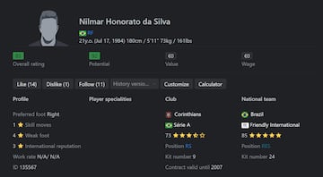 En su momento era una de las mayores promesas del país sudamericano. En la 2006-07 se encontraba en su último año en el Corinthians. En España se le conoce por su paso por el Villarreal cuando lo fichó el 27 de julio de 2009 por unos 10,5 millones de euros.