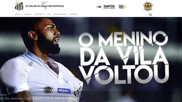 El anuncio oficial del regreso de Gabigol al Santos.