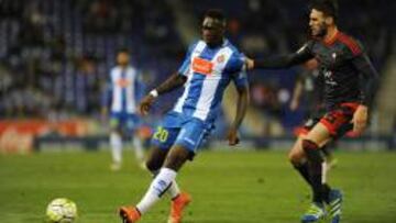 Caicedo, ante el Celta.