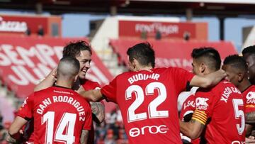 Budimir celebra su gol de penalti ante el Alcorc&oacute;n.