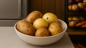 Potatoes in kitchen