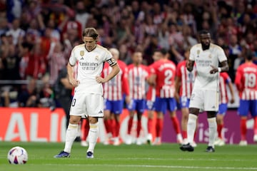 Modric, tras un gol del Atlético en el Metropolitano.