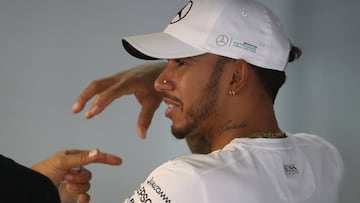 Lewis Hamilton en Sepang.