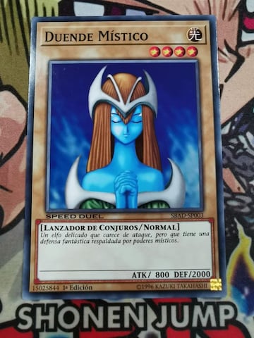 Copia Duende M&iacute;stico SBAD-SP003 en espa&ntilde;ol, de Yu-Gi-Oh!. Rareza Com&uacute;n/Common.