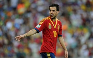 Cesc Fabregas of Spain in action during the FIFA Confederations Cup Brazil 2013 Group B match between Nigeria and Spain