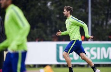 Llorente durante el entrenamiento de la Juventus.