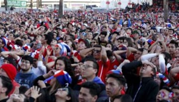 Hinchas chilenos vivieron la final con entusiasmo. 