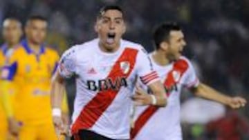 Funes Mori celebra el gol en la final de la Copa Libertadores.