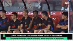 La broma de Lamine en el banquillo: “Se la ha fumado”