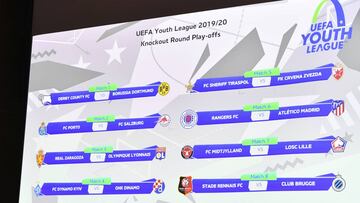 El Atlético de Madrid se medirá al Rangers y el Zaragoza al Lyon en dieciseisavos de la Youth League.