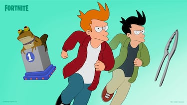 Futurama llega a Fortnite con nuevas skins de Bender, Fry y Leela