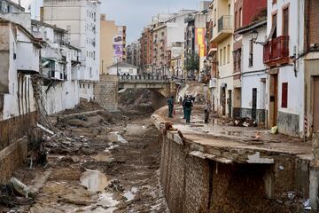 Estragos causados por la DANA, a 4 de noviembre de 2024, en Chiva, Valencia.