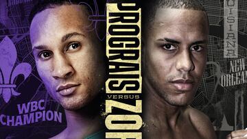 Cartel del combate por el CMB del superligero entre Regis Prograis y Danielito Zorrilla.