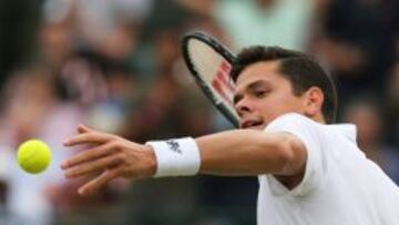 El tenista canadiense Milos Raonic.