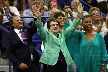 Billie Jean King, una de las jugadoras más grandes del tenis.