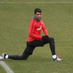 Simeone y Augusto, charla tras la sesión de entrenamiento