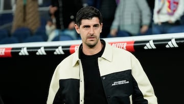 Courtois, en el Bernabéu.