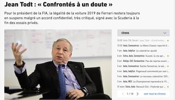 Entrevista de Jean Todt en L'Equipe.